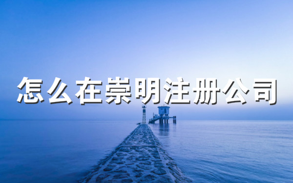 怎么在崇明注冊公司